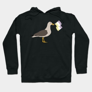 Seagull Holding Twink Pride Flag Hoodie